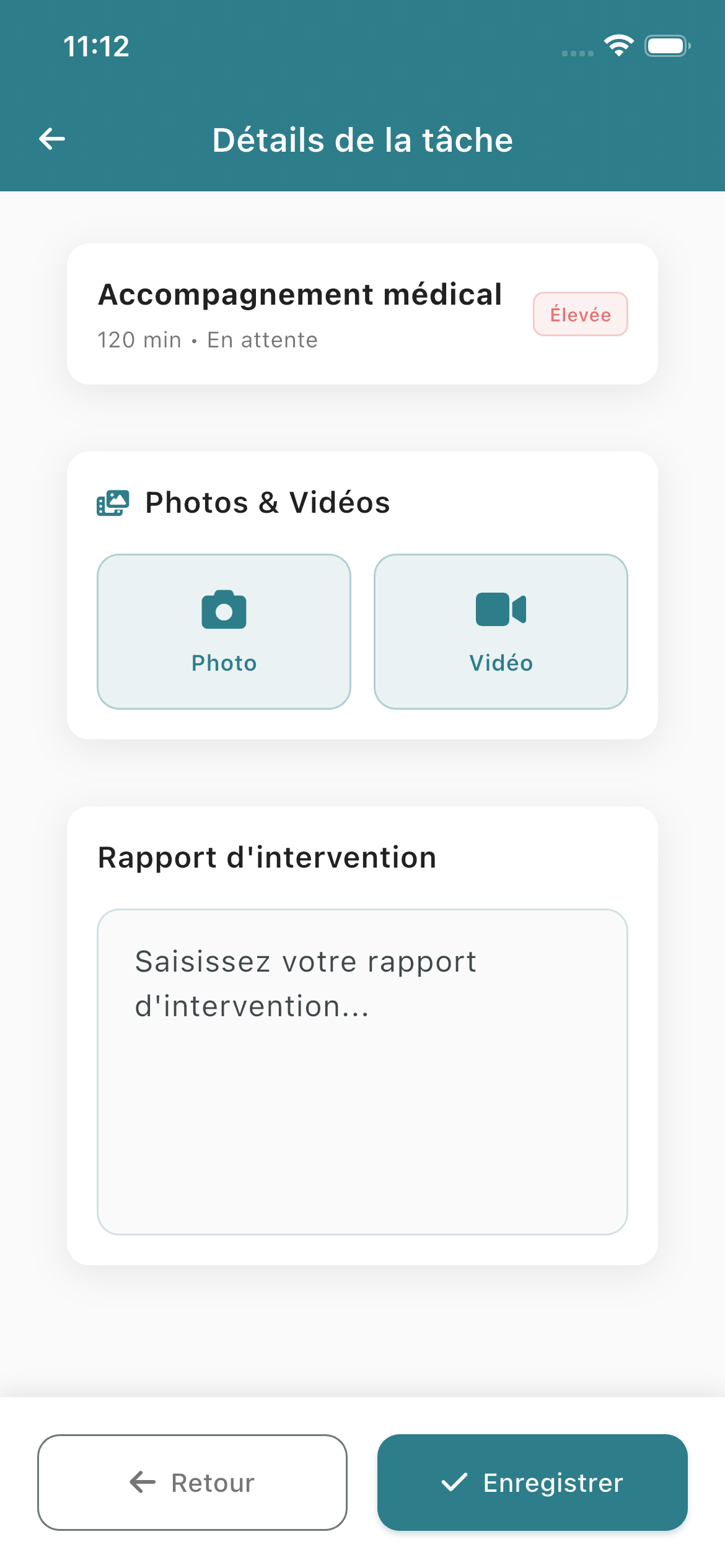 Tâches de la visite - application mobile SaadConnect